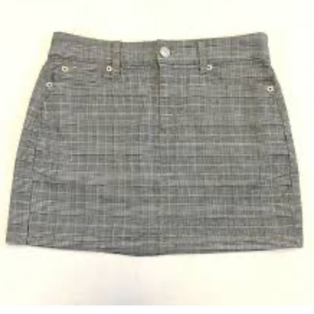 American Eagle Outfitters high-waisted plaid mini skirt stretch size 4 NWT!